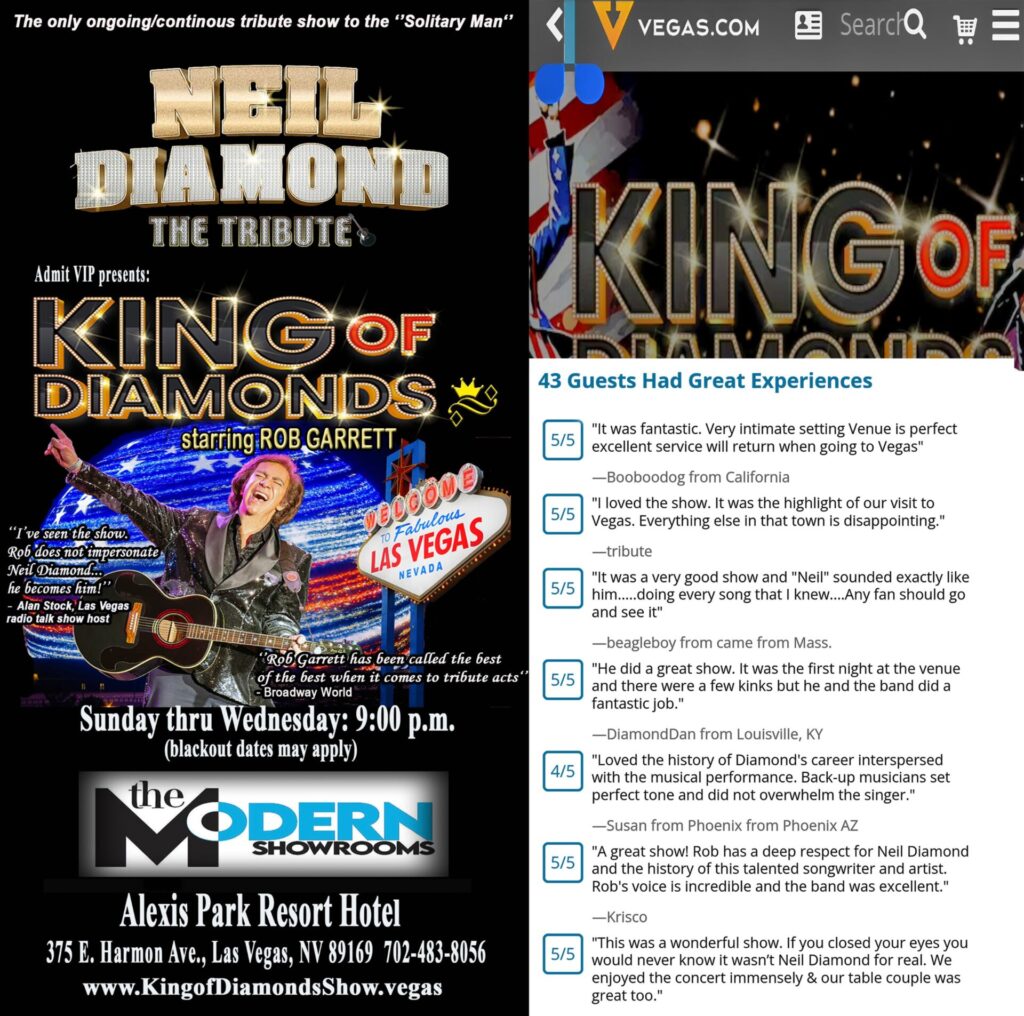 Neil Diamond the Tribute Show with Rob Garrett